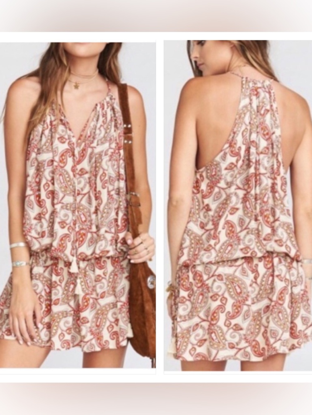Show Me Your Mumu Lasso Mini Halter Dress